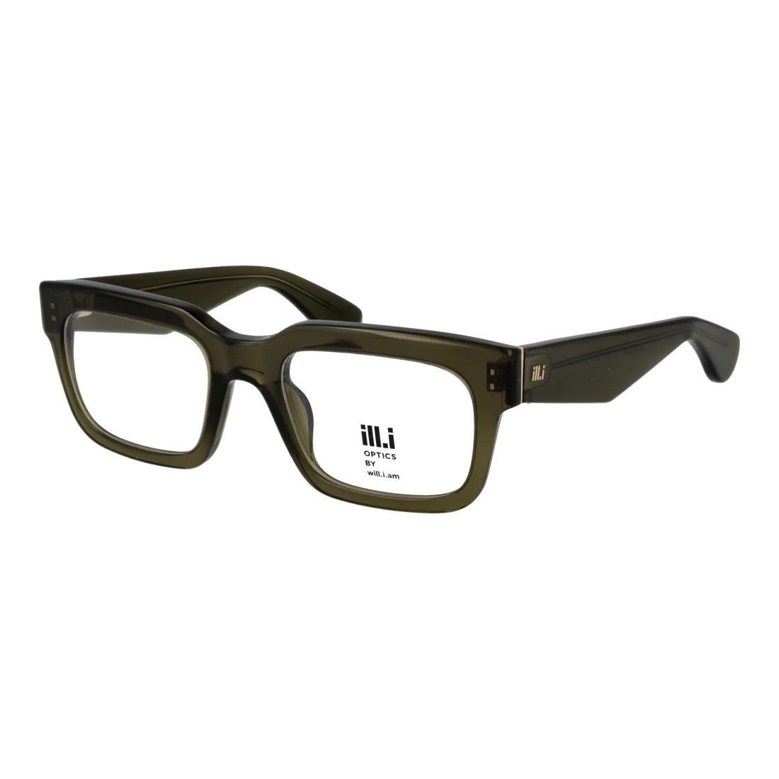 Ill.i by Will.i.am Rectangle glasses, Acetate frame, Ill.i by Will.i.am Optical Frames WA058V03 03 53 – Burghley & Co (Image 1)