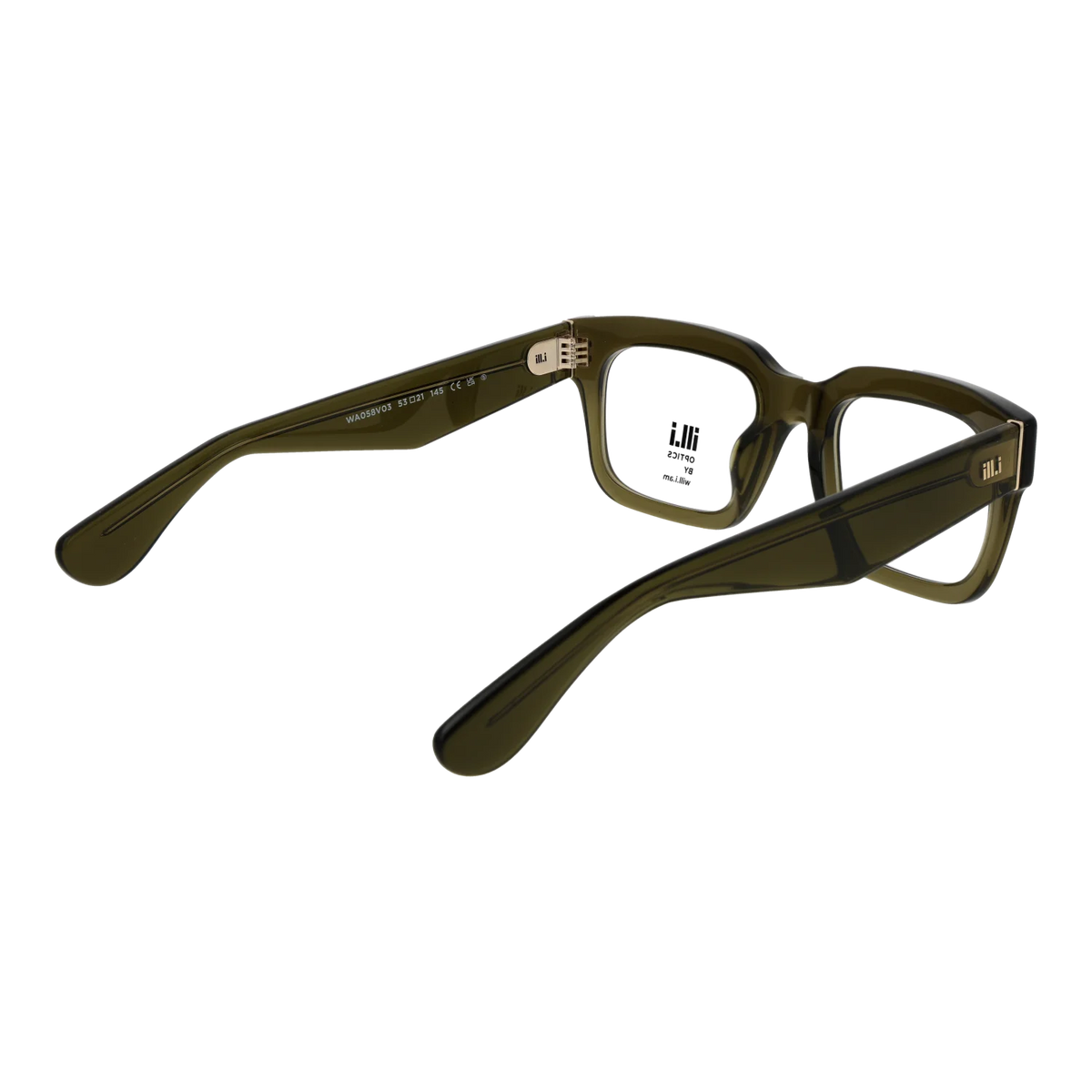 Ill.i by Will.i.am Rectangle glasses, Acetate frame, Ill.i by Will.i.am Optical Frames WA058V03 03 53 – Burghley & Co (Image 3)
