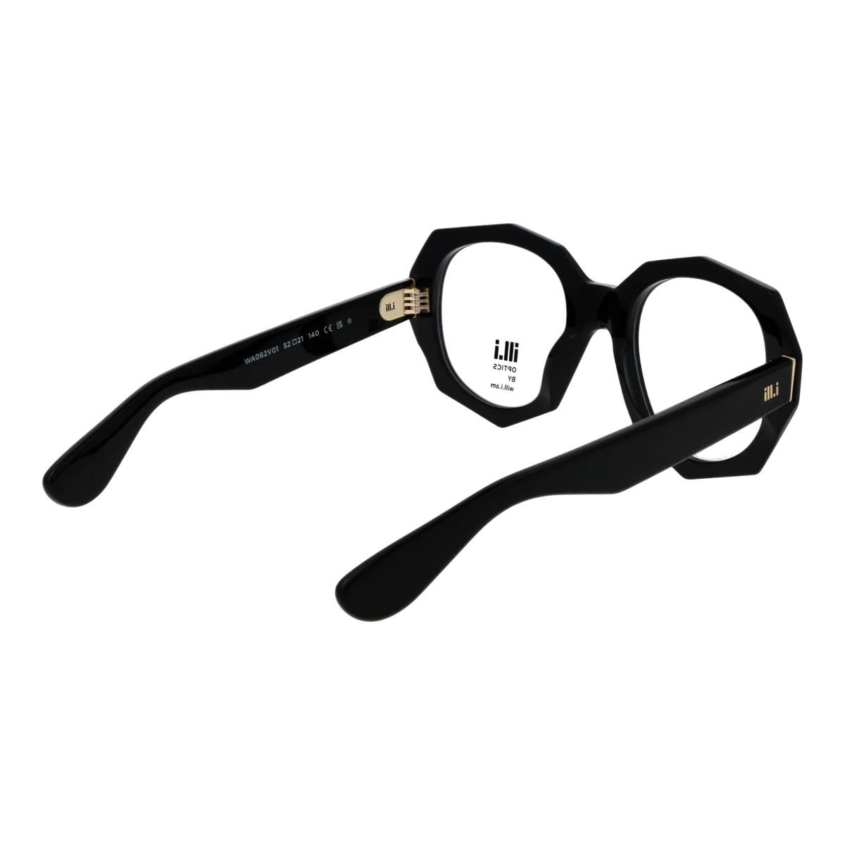 Ill.i by Will.i.am glasses, Acetate frame, Ill.i by Will.i.am Optical Frames WA062V01 01 52 – Burghley & Co (Image 3)