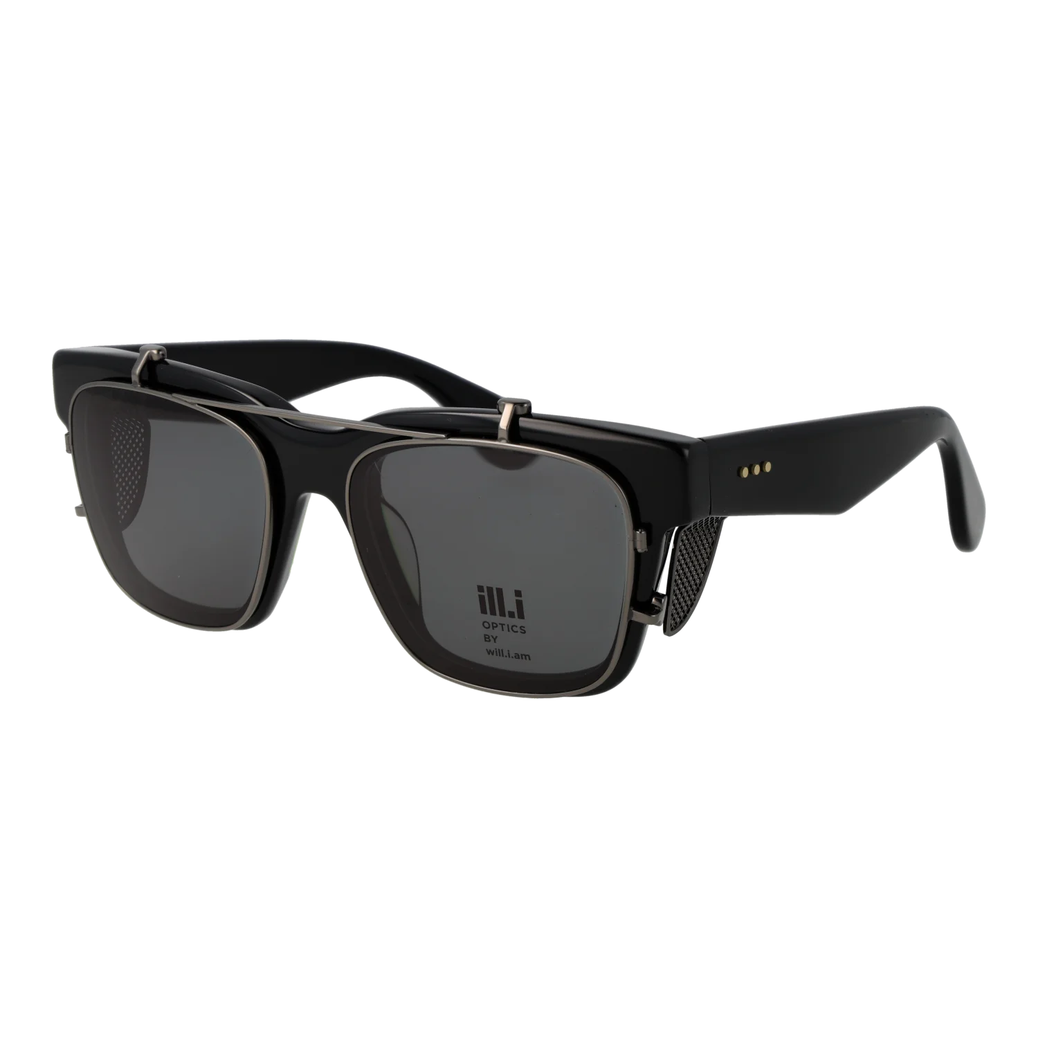 Ill.i by Will.i.am Square sunglasses, Acetate frame, Ill.i by Will.i.am Frames with Sunglasses-Clips WA067C01 01 53 – Burghley & Co (Image …