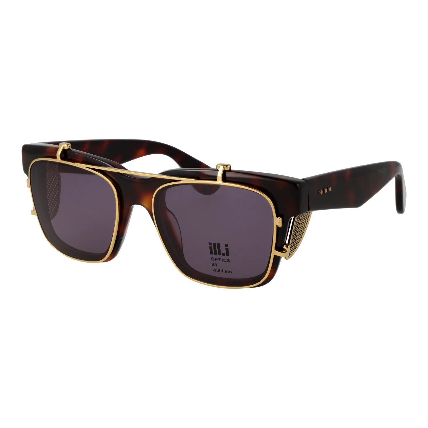 Ill.i by Will.i.am Square sunglasses, Acetate frame, Ill.i by Will.i.am Frames with Sunglasses-Clips WA067C02 02 53 – Burghley & Co (Image …