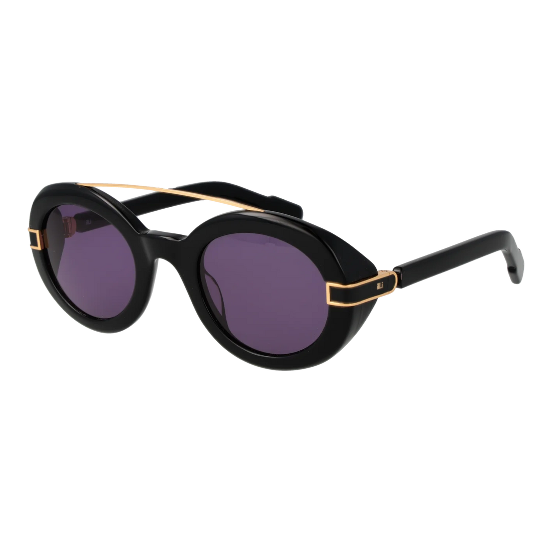 Ill.i by Will.i.am Round sunglasses, Acetate frame, Ill.i by Will.i.am Sunglasses WA606S01 01 50 – Burghley & Co (Image 1)