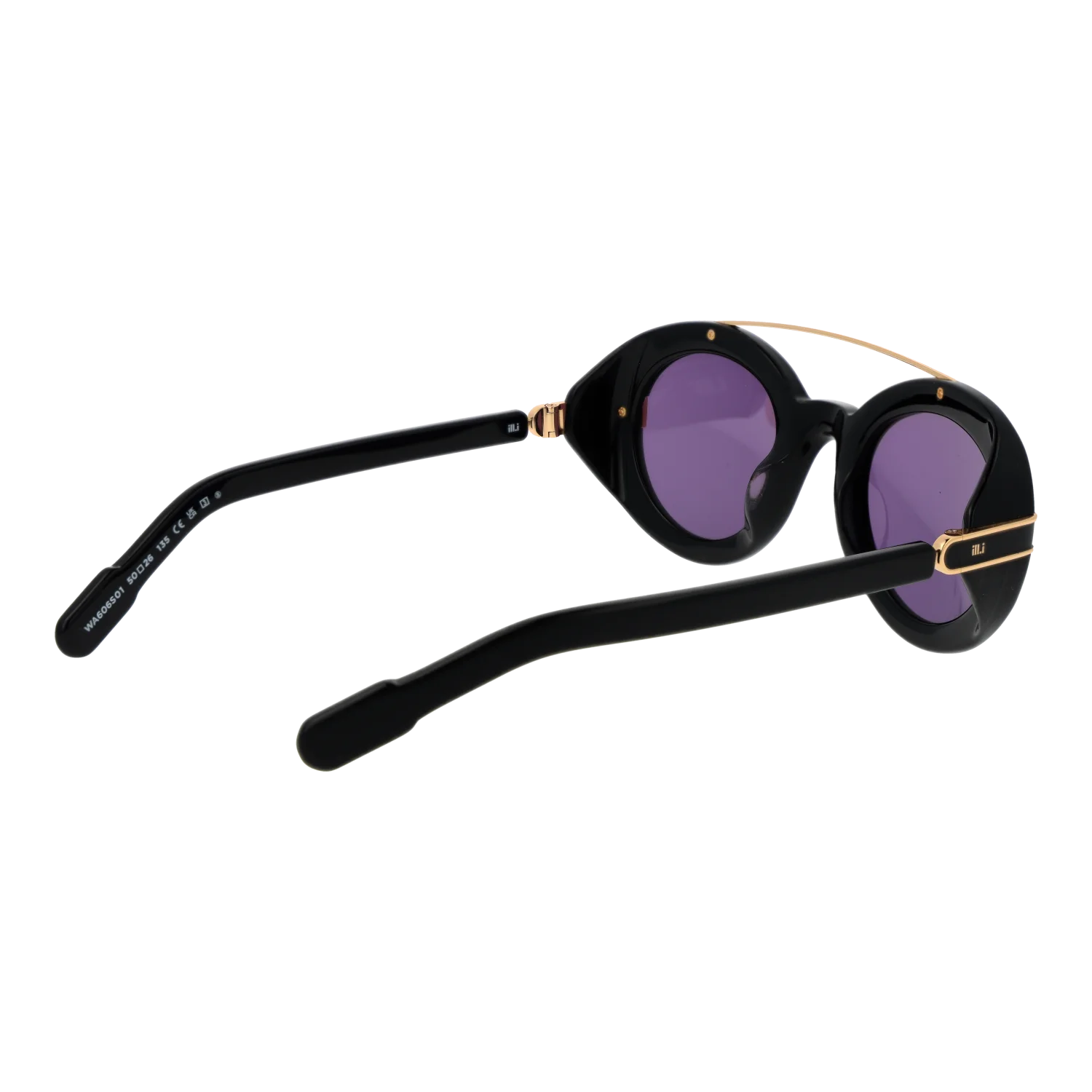 Ill.i by Will.i.am Round sunglasses, Acetate frame, Ill.i by Will.i.am Sunglasses WA606S01 01 50 – Burghley & Co (Image 3)