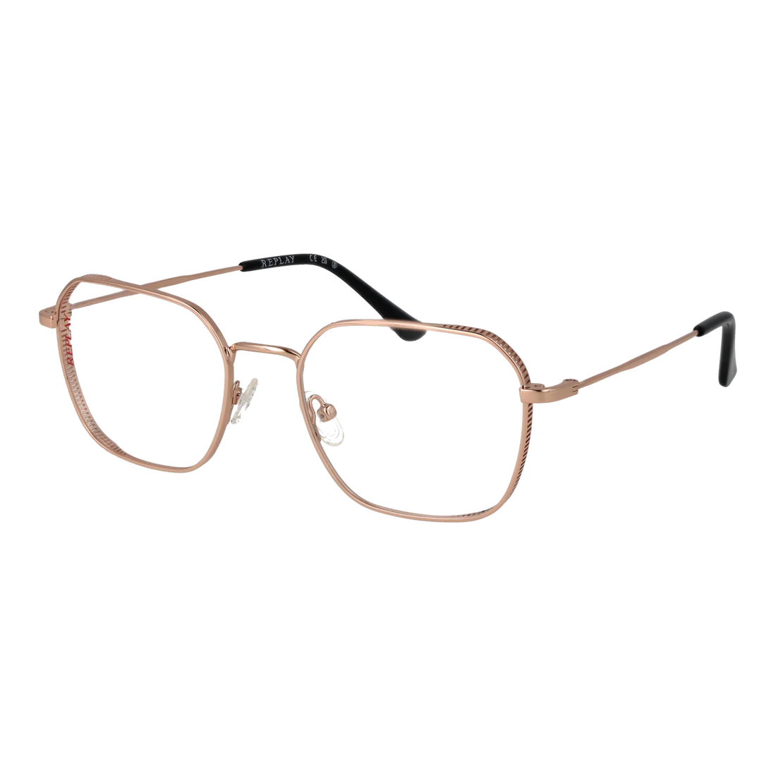 Replay Square glasses in  and , Metal frame, Replay Optical Frames RY463V 03 53 – Burghley & Co (Image 1)