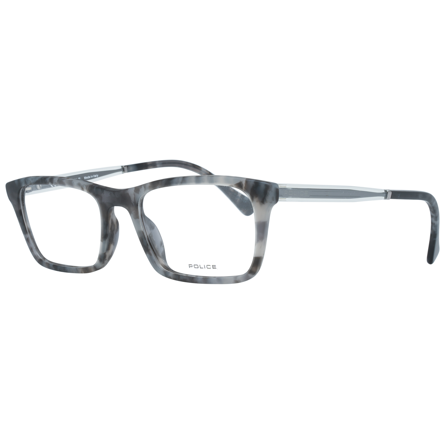 Police glasses in Grey with Plastic frame, model Police Optical Frames VPL262 526K3M, from Burghley & Co – Luxury eyewear UK