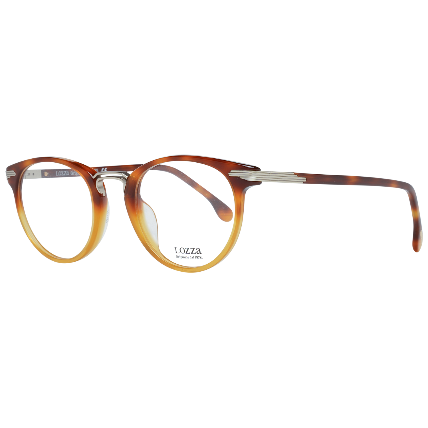Lozza glasses in Brown with Metal frame, model Lozza Optical Frames VL4098 480Z40, from Burghley & Co – Luxury eyewear UK
