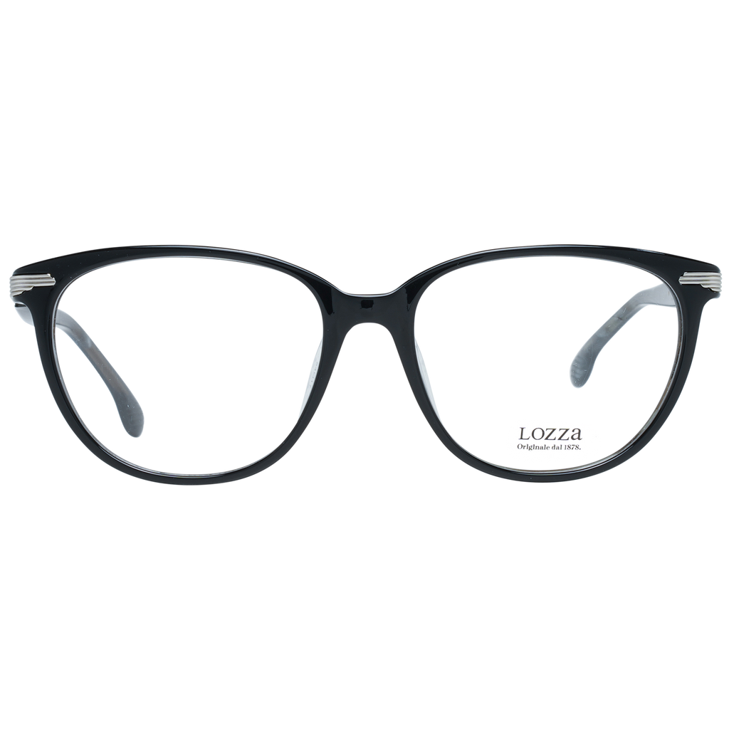 Lozza Round glasses in Black with Plastic frame, model Lozza Optical Frames VL4107 540APA, from Burghley & Co – Luxury eyewear UK