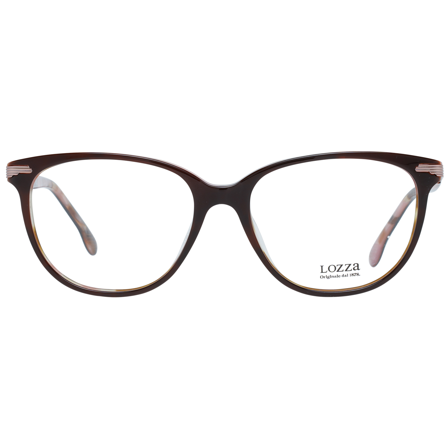 Lozza glasses in Brown with Plastic frame, model Lozza Optical Frames VL4107 540AT6, from Burghley & Co – Luxury eyewear UK