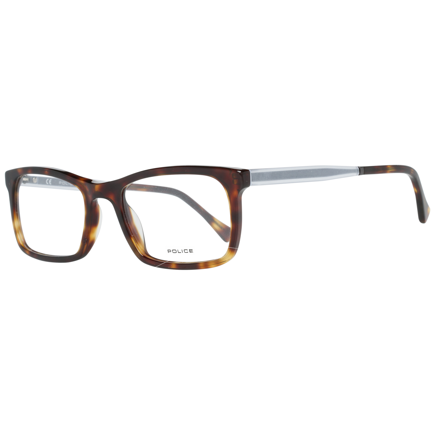 Police Rectangle glasses in Brown with Plastic frame, model Police Optical Frames VPL262N5204AP, from Burghley & Co – Luxury eyewear UK