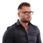 Lozza glasses in Black with Plastic frame, model Lozza Optical Frames VL4122 51BLKM, from Burghley & Co – Luxury eyewear UK