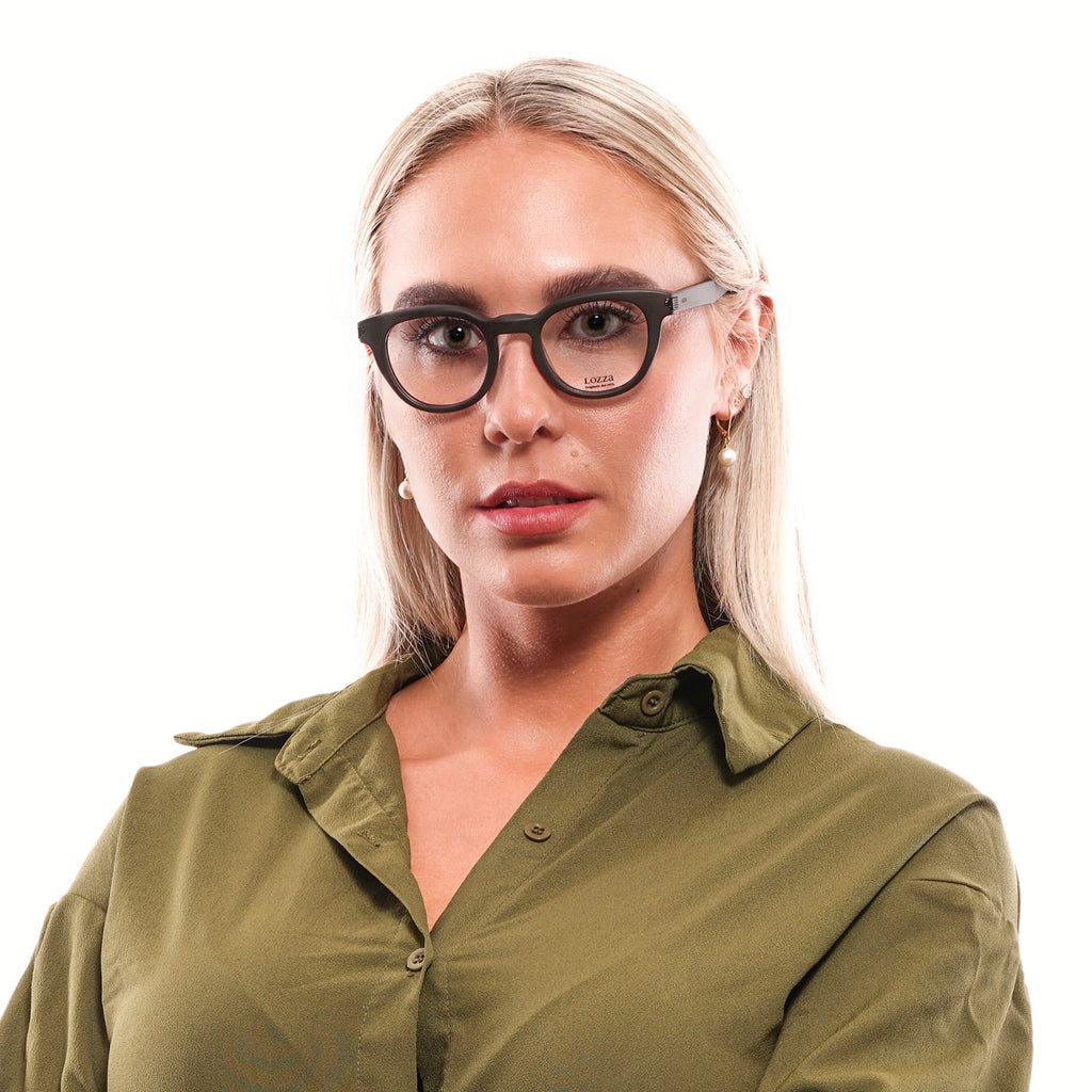 Lozza glasses in Black with Plastic frame, model Lozza Optical Frames VL4123 45BLKM, from Burghley & Co – Luxury eyewear UK