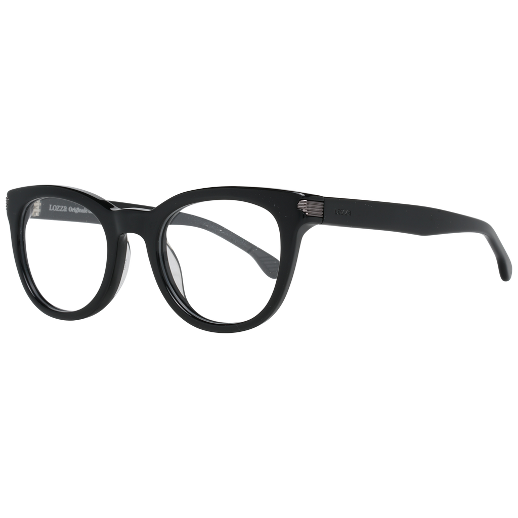 Lozza Round glasses in Black with Plastic frame, model Lozza Optical Frames VL4124 47BLKY, from Burghley & Co – Luxury eyewear UK