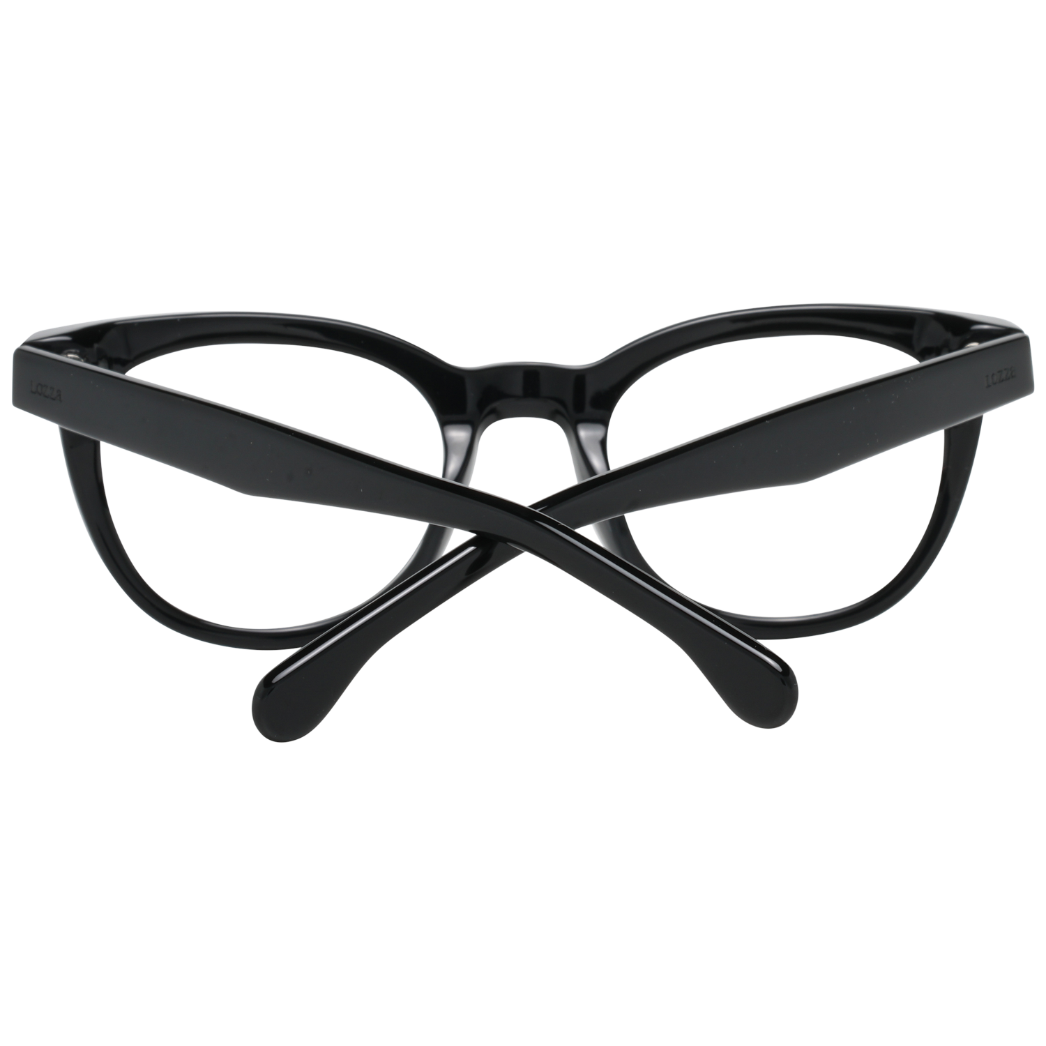 Lozza Round glasses in Black with Plastic frame, model Lozza Optical Frames VL4124 47BLKY, from Burghley & Co – Luxury eyewear UK