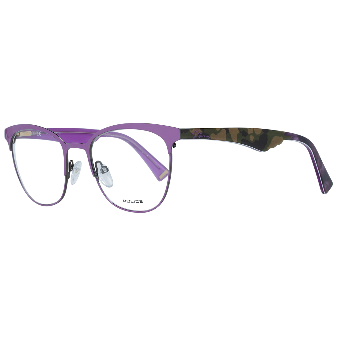 Police glasses in Purple with Metal frame, model Police Optical Frames VPL417 5108PP, from Burghley & Co – Luxury eyewear UK