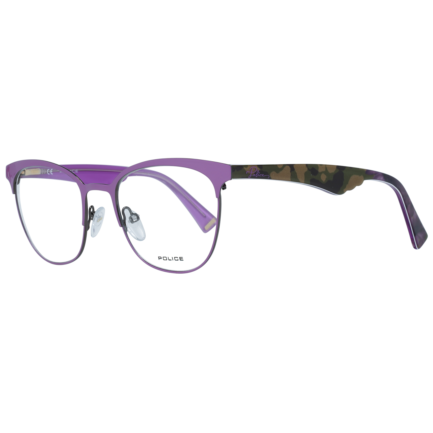 Police glasses in Purple with Metal frame, model Police Optical Frames VPL417 5108PP, from Burghley & Co – Luxury eyewear UK
