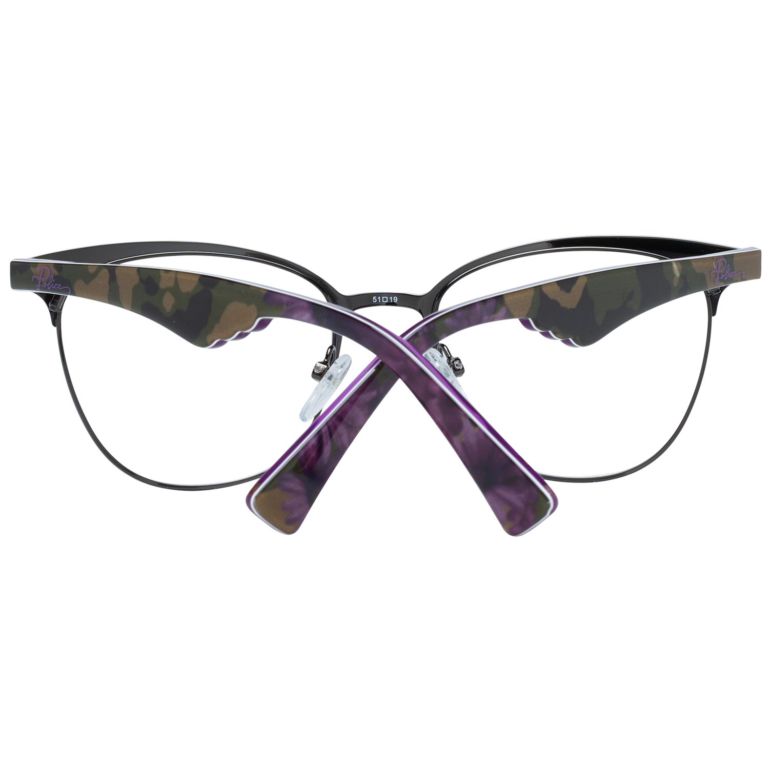 Police glasses in Purple with Metal frame, model Police Optical Frames VPL417 5108PP, from Burghley & Co – Luxury eyewear UK