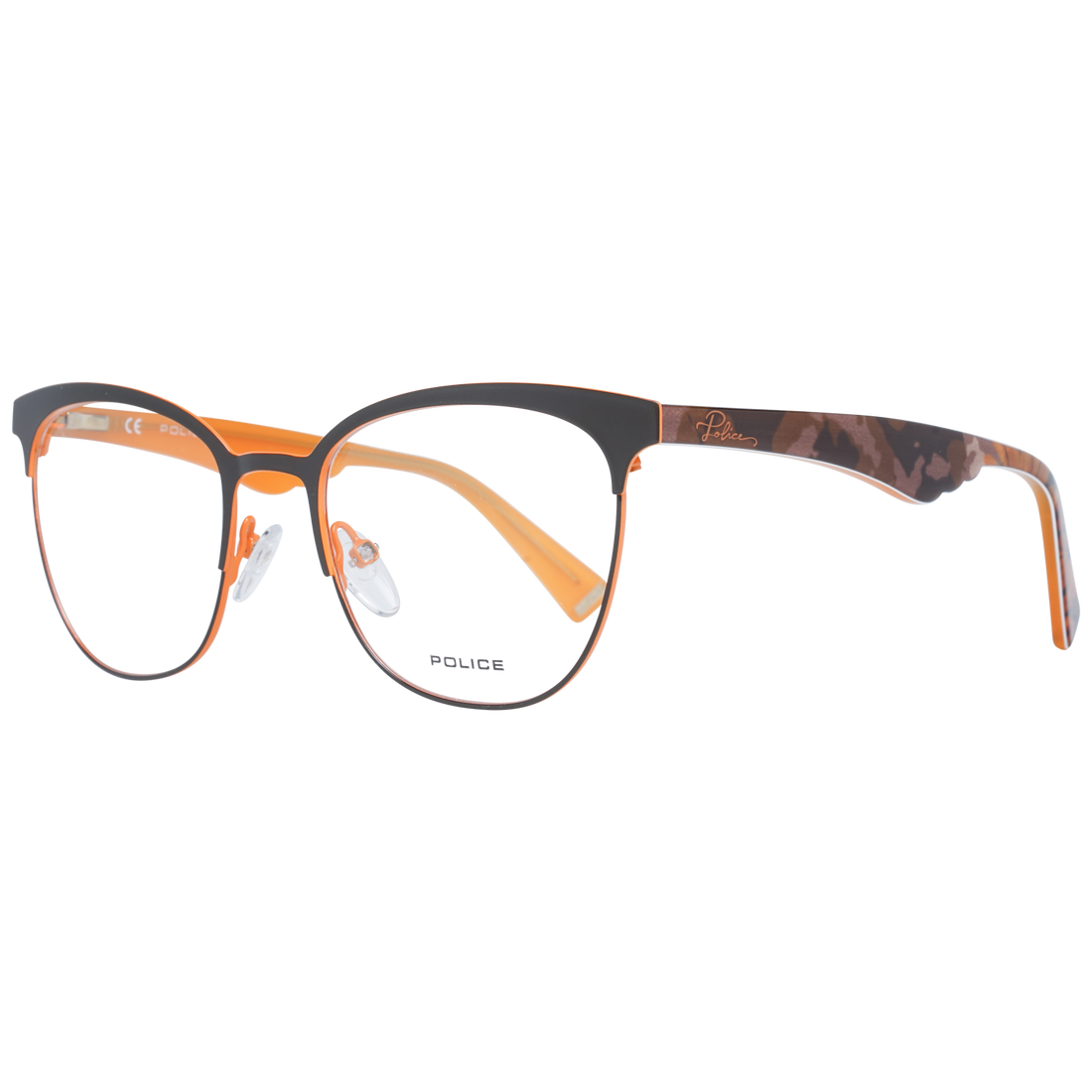Police glasses in Brown with Plastic frame, model Police Optical Frames PL417 510SCB, from Burghley & Co – Luxury eyewear UK