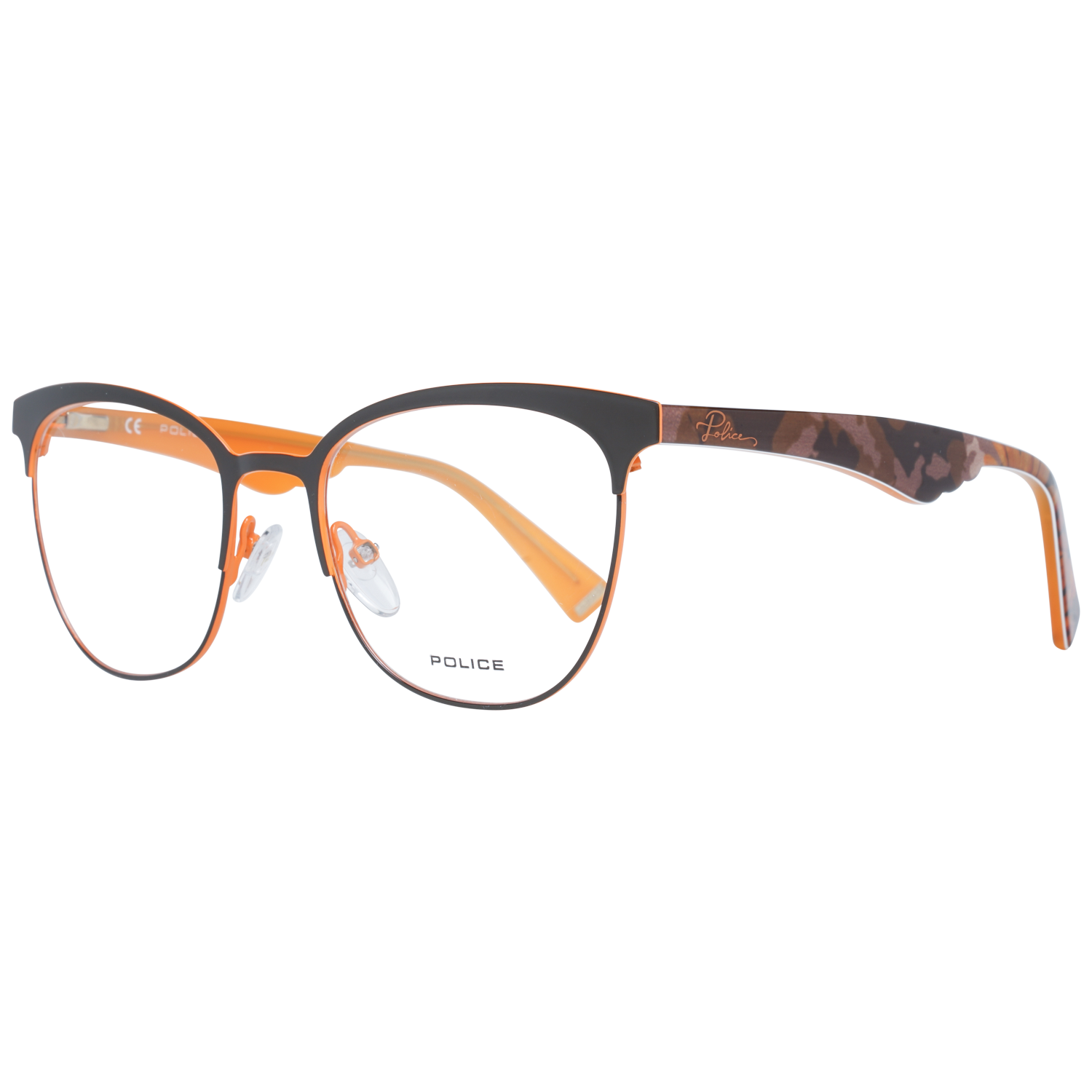 Police glasses in Brown with Plastic frame, model Police Optical Frames PL417 510SCB, from Burghley & Co – Luxury eyewear UK