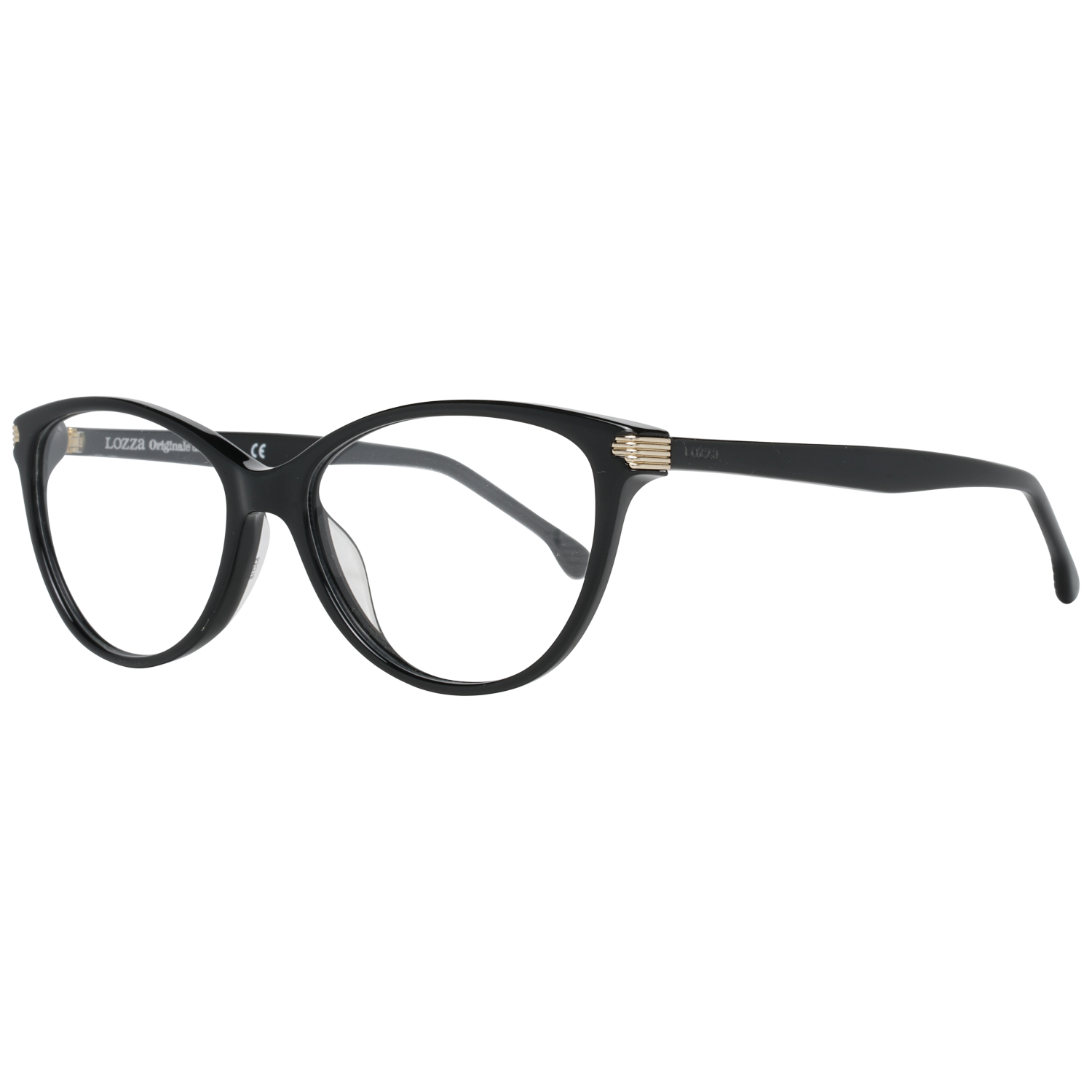 Lozza glasses in Black with Plastic frame, model Lozza Optical Frames VL4138 530BLK, from Burghley & Co – Luxury eyewear UK