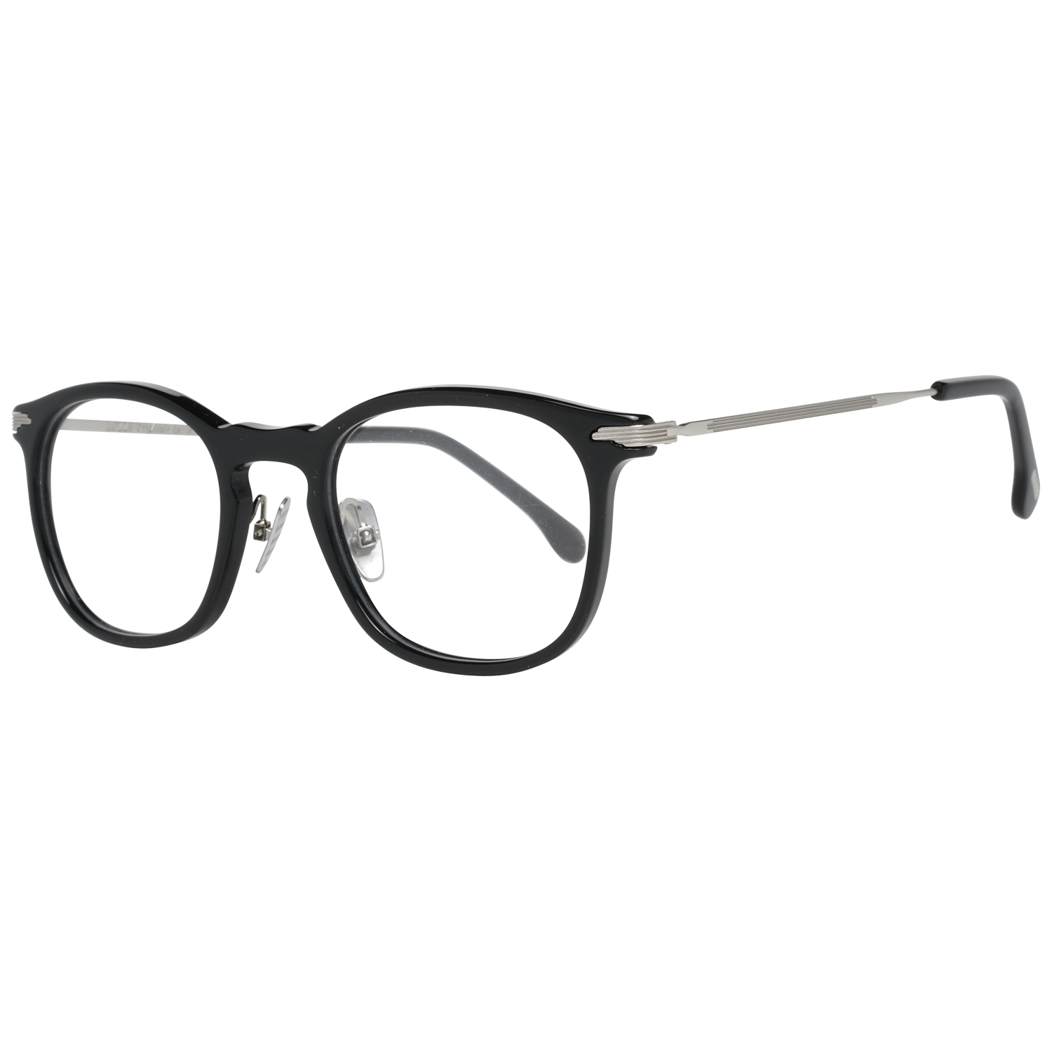 Lozza Round glasses in Black with Metal frame, model Lozza Optical Frames VL4143 500BLK, from Burghley & Co – Luxury eyewear UK