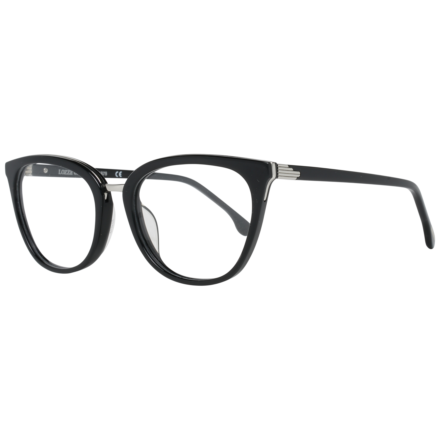 Lozza glasses in Black with Plastic frame, model Lozza Optical Frames VL4146 520BLK, from Burghley & Co – Luxury eyewear UK