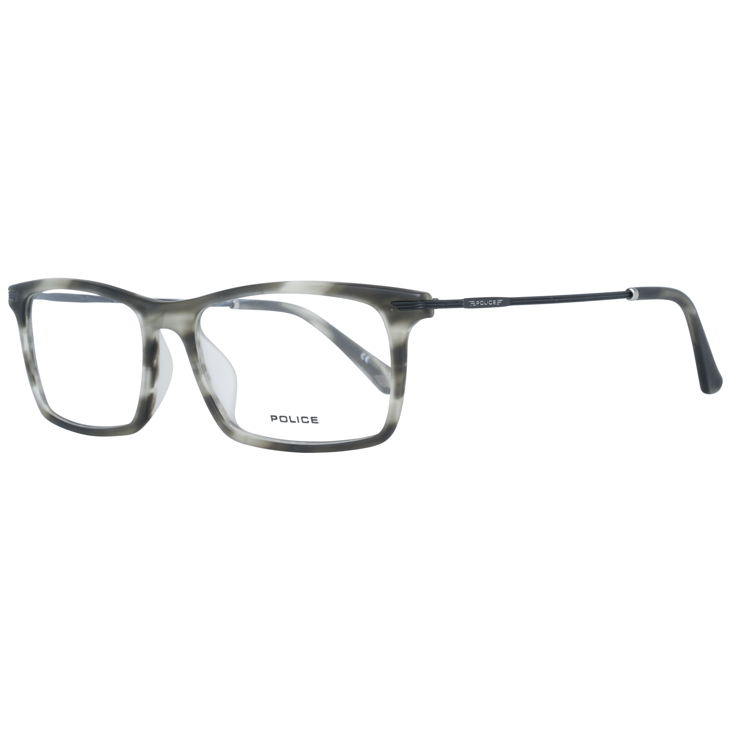 Police glasses in Grey with Metal frame, model Police Optical Frames PL473 524ATM, from Burghley & Co – Luxury eyewear UK
