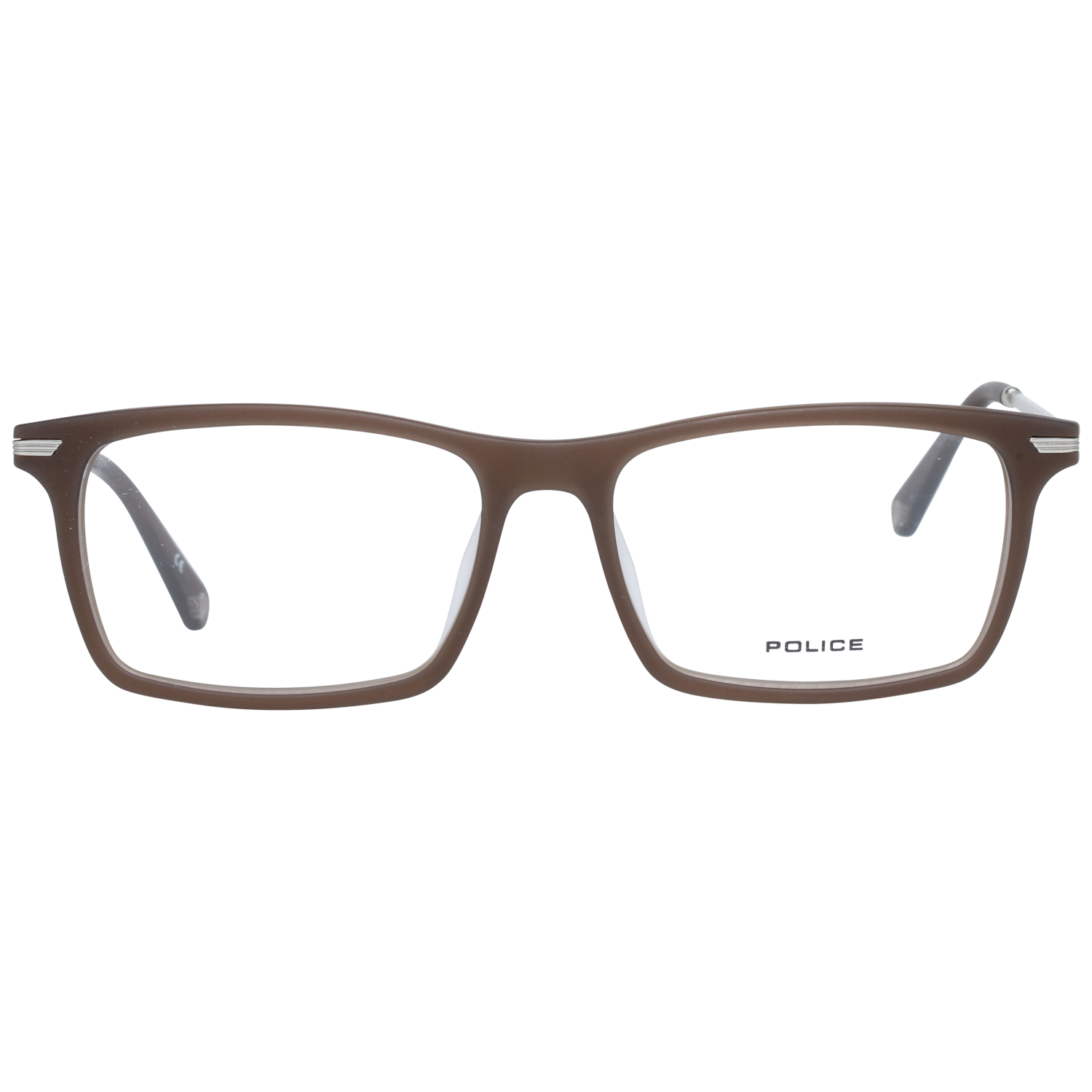 Police Rectangle glasses in Brown with Metal frame, model Police Optical Frames PL473 526W8M, from Burghley & Co – Luxury eyewear UK