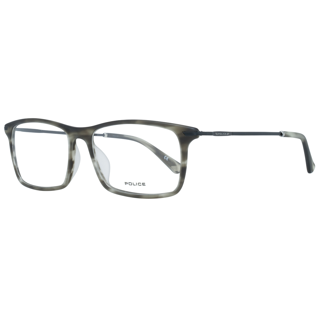 Police glasses in Grey with Metal frame, model Police Optical Frames VPL473 544ATM, from Burghley & Co – Luxury eyewear UK