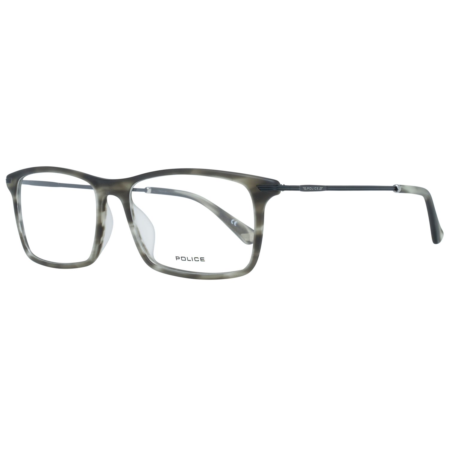 Police glasses in Grey with Metal frame, model Police Optical Frames VPL473 544ATM, from Burghley & Co – Luxury eyewear UK
