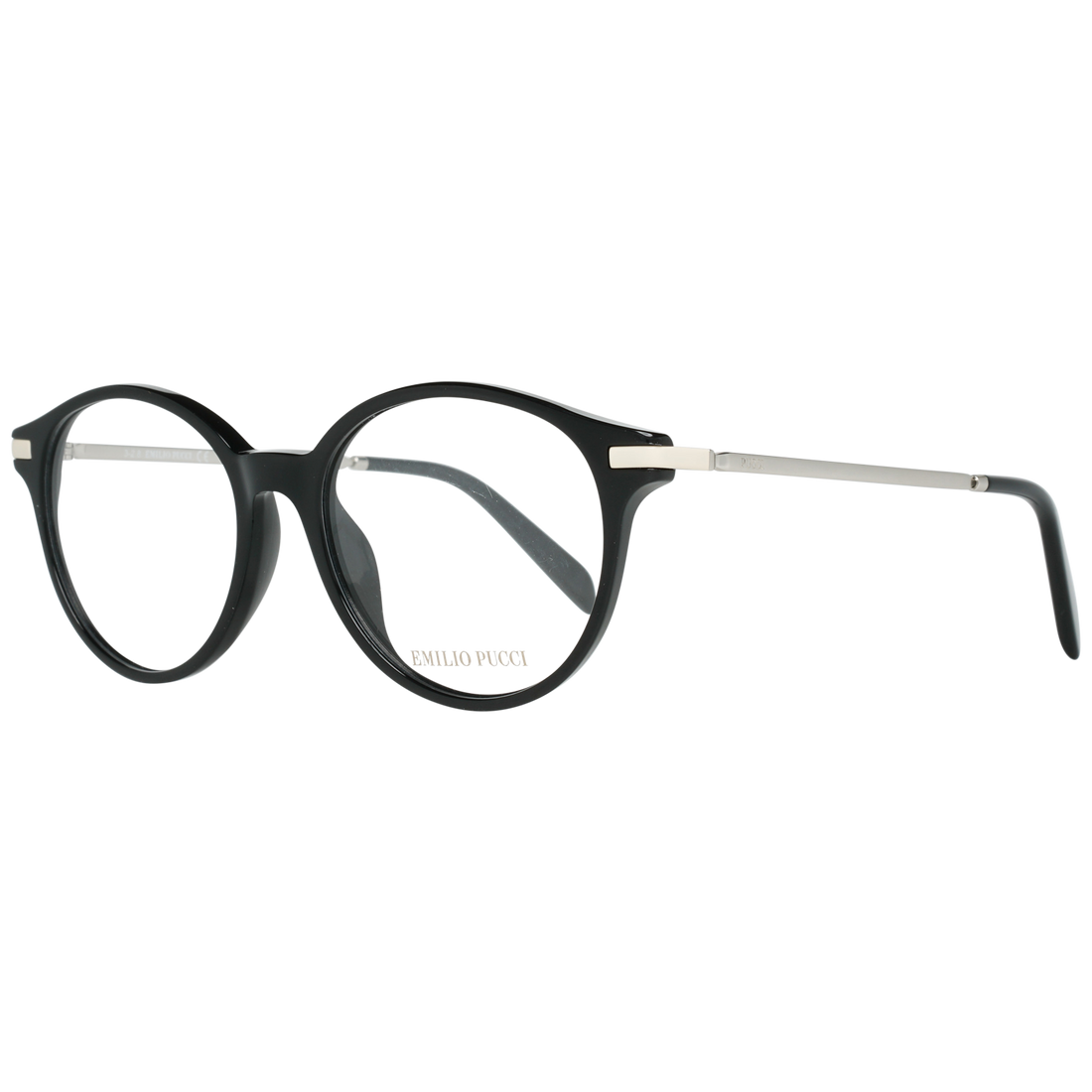 Pucci Round glasses in Black with Metal frame, model Pucci Optical Frames EP5105 001 52, from Burghley & Co – Luxury eyewear UK