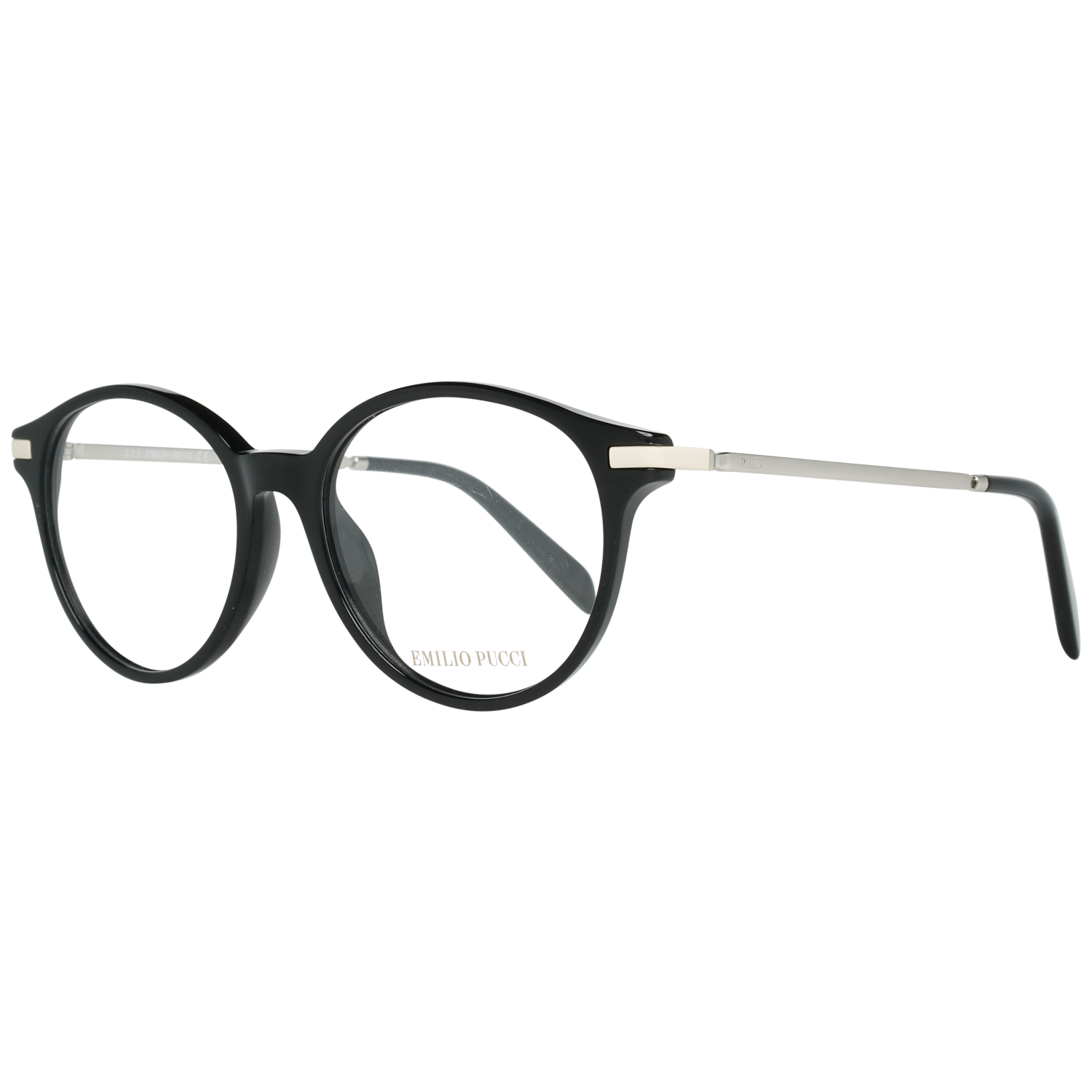 Pucci Round glasses in Black with Metal frame, model Pucci Optical Frames EP5105 001 52, from Burghley & Co – Luxury eyewear UK