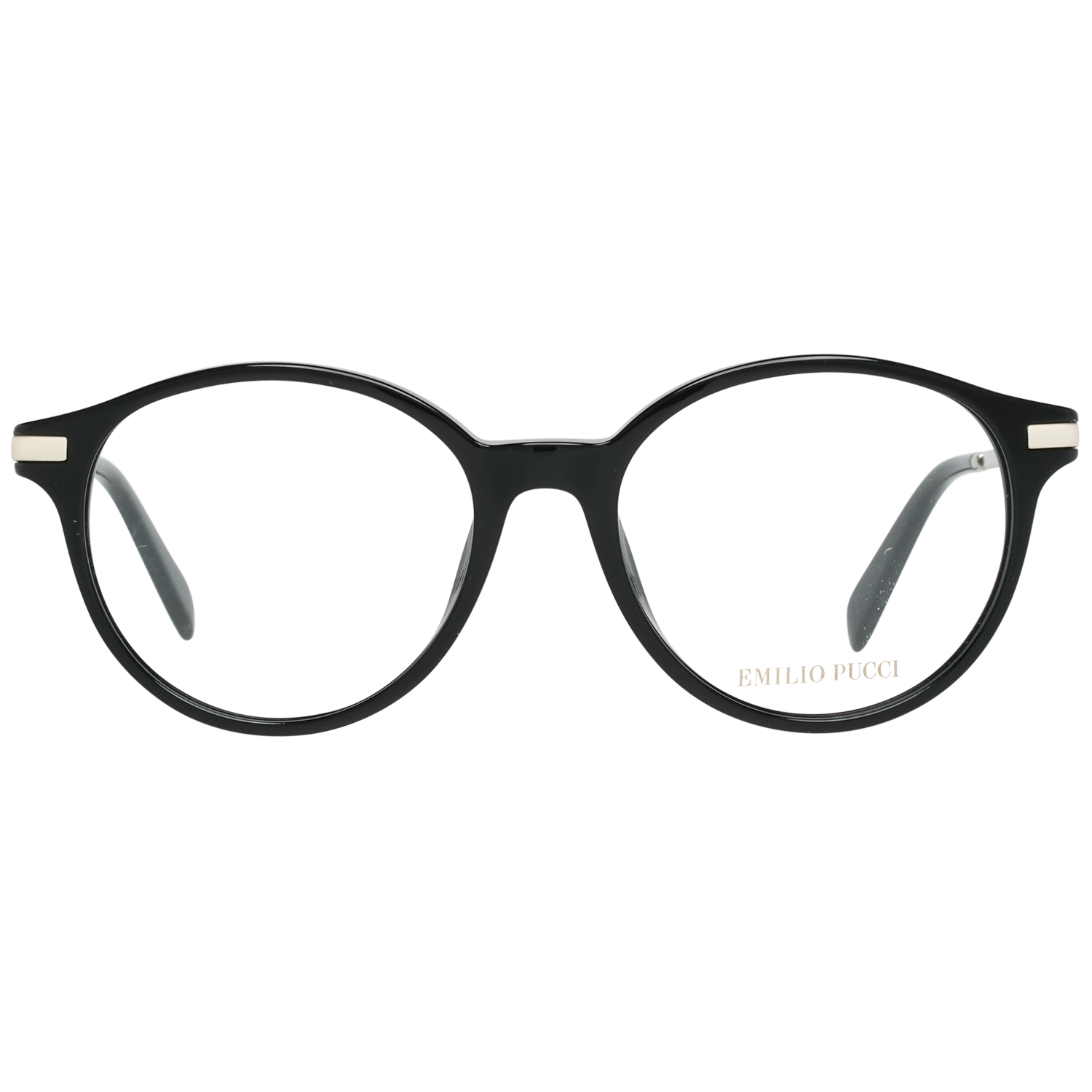 Pucci Round glasses in Black with Metal frame, model Pucci Optical Frames EP5105 001 52, from Burghley & Co – Luxury eyewear UK