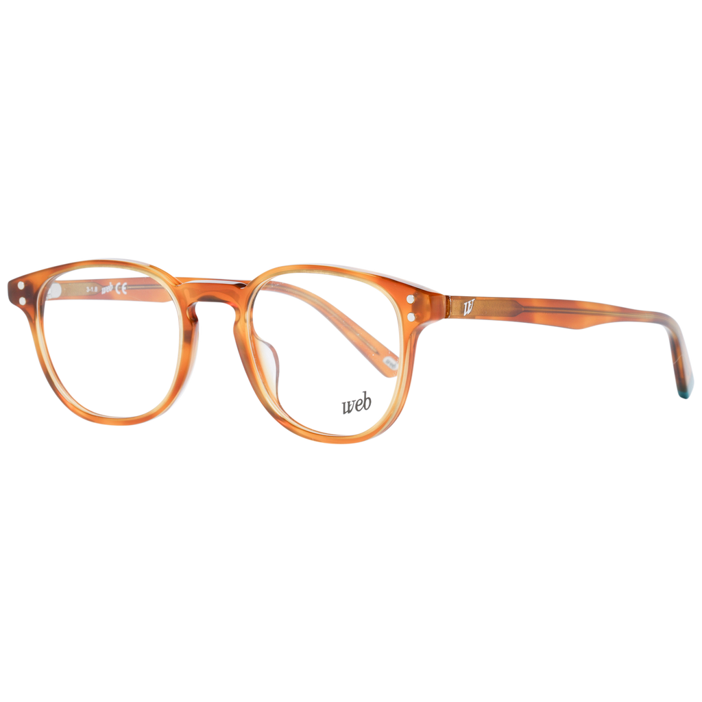 Web Round glasses in Orange with Plastic frame, model Web Optical Frame WE5280 053 46, from Burghley & Co – Luxury eyewear UK
