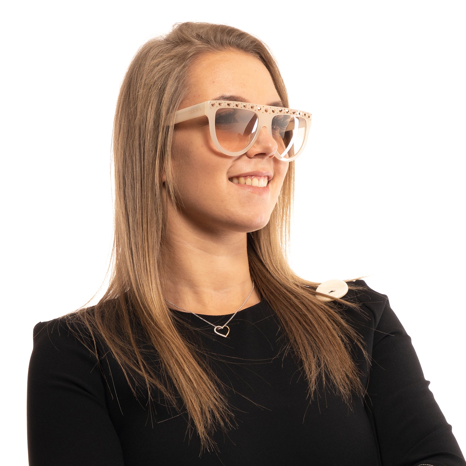 Marciano by Guess Round sunglasses in White with Plastic frame, model Marciano by Guess Sunglasses GM0795 5625F, from Burghley & Co – Luxury eyewear UK