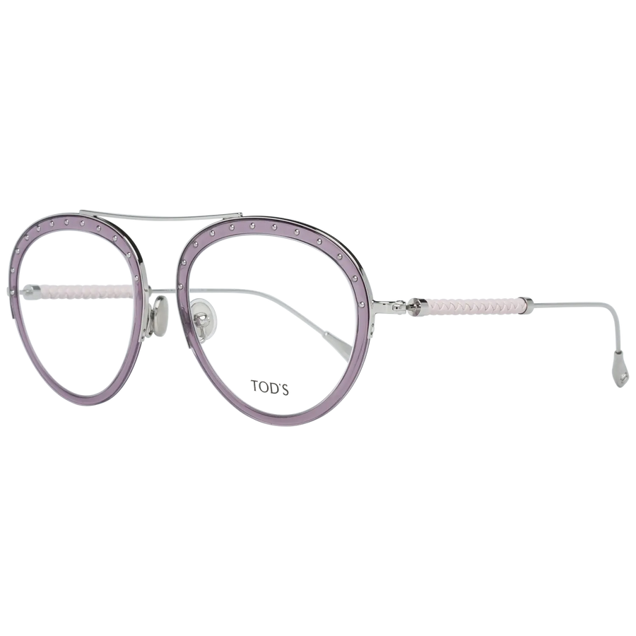 Tod's Round glasses in Silver and Purple with Metal frame, model Tod's Optical Frames TO5211 52072, from Burghley & Co – Luxury eyewear UK