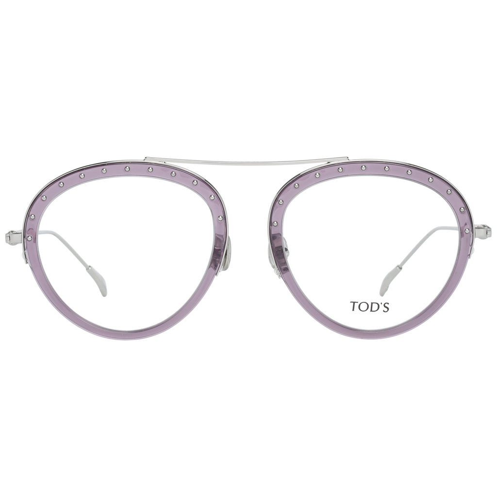 Tod's Round glasses in Silver and Purple with Metal frame, model Tods Optical Frame TO5211 072 52, from Burghley & Co – Luxury eyewear UK