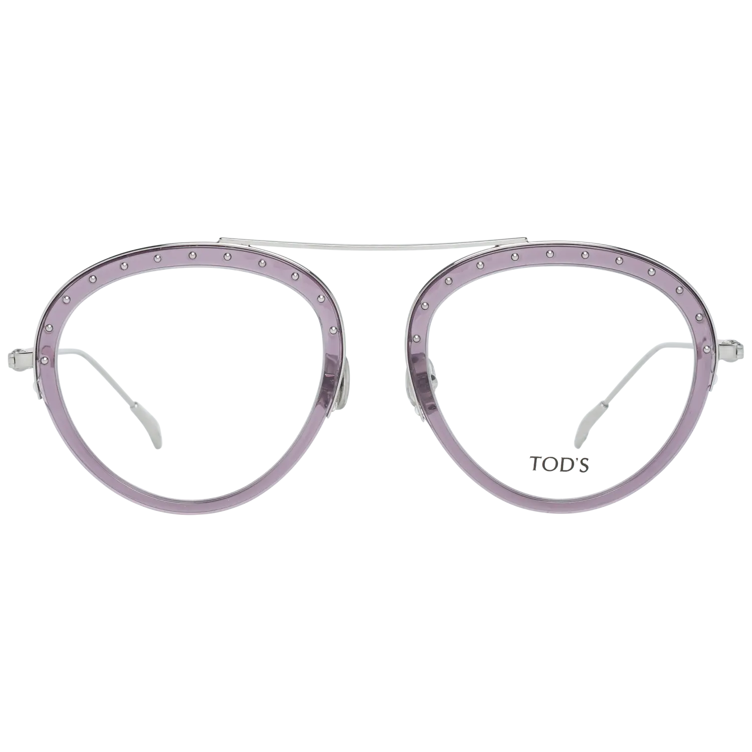 Tod's Round glasses in Silver and Purple with Metal frame, model Tod's Optical Frames TO5211 52072, from Burghley & Co – Luxury eyewear UK