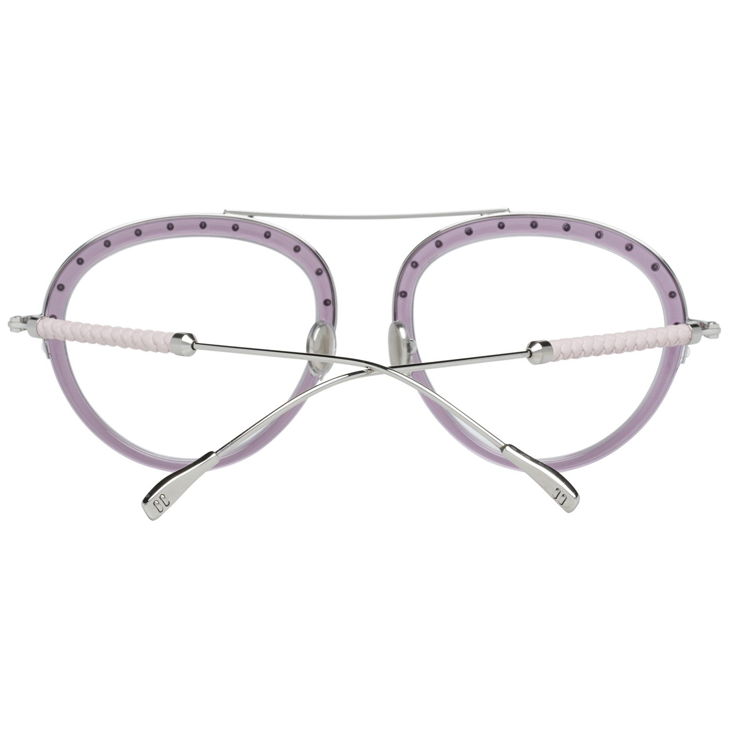 Tod's Round glasses in Silver and Purple with Metal frame, model Tods Optical Frame TO5211 072 52, from Burghley & Co – Luxury eyewear UK