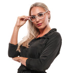 Swarovski glasses in White with Plastic frame, model Swarovski Optical Frames SK5310 52021, from Burghley & Co – Luxury eyewear UK