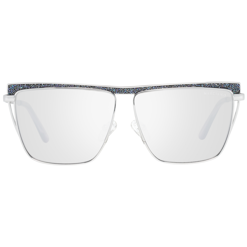 Marciano by Guess Rectangle sunglasses in Silver with Metal frame, model Marciano by Guess Sunglasses GM0797 10Z 57, from Burghley & Co – Luxury eyewear UK
