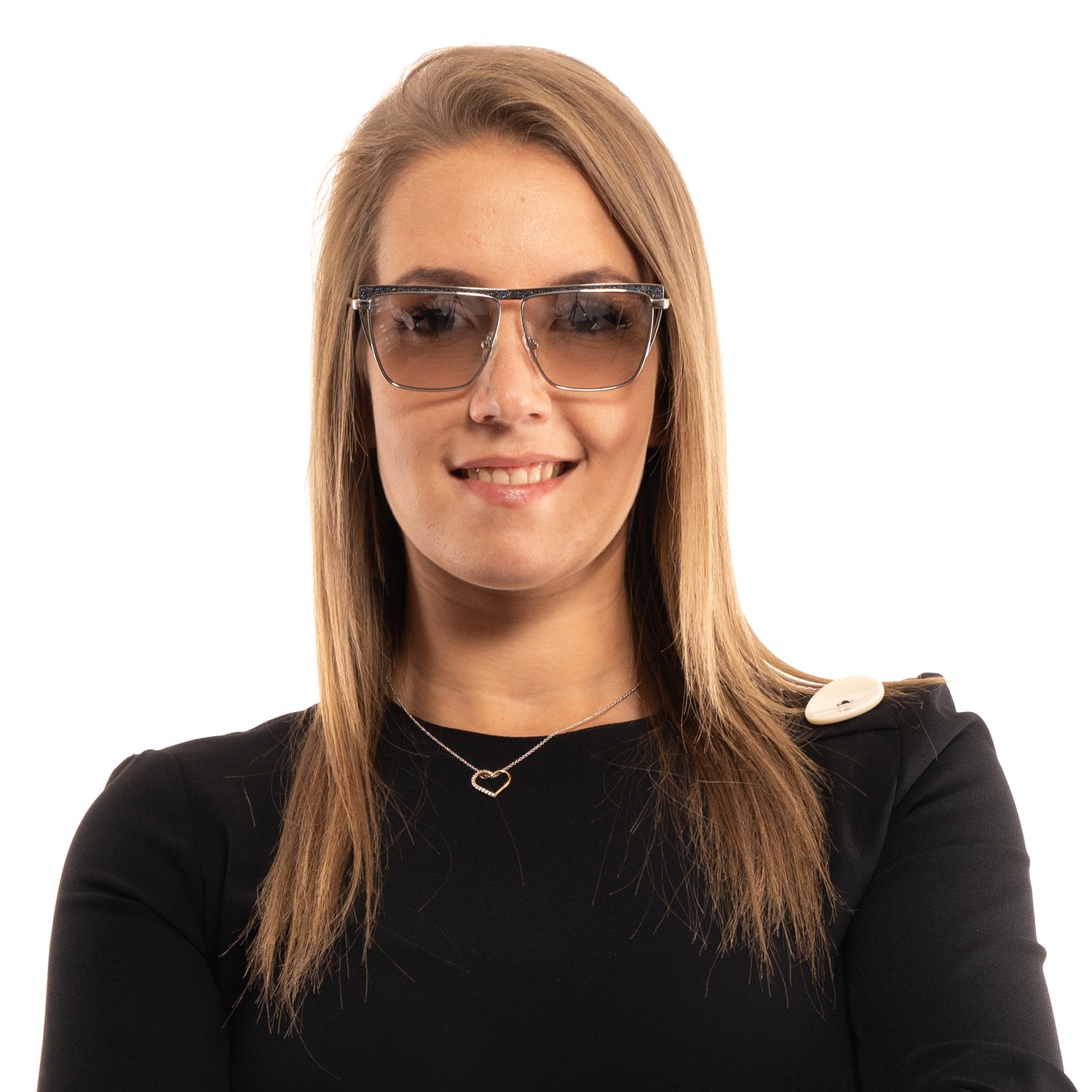 Marciano by Guess Rectangle sunglasses in Silver with Metal frame, model Marciano by Guess Sunglasses GM0797 10Z 57, from Burghley & Co – Luxury eyewear UK