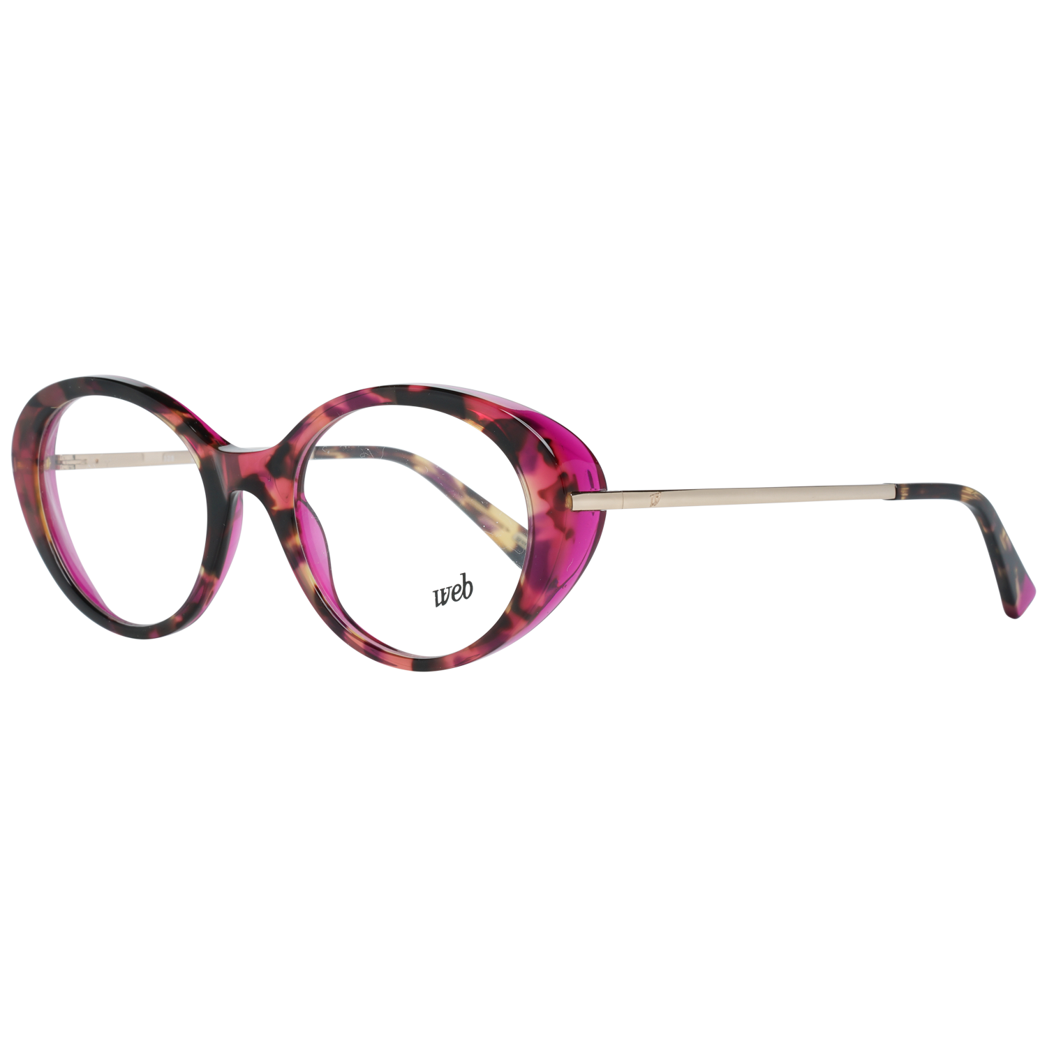 Web Oval glasses in Pink with Metal frame, model Web Optical Frame WE5302 056 51, from Burghley & Co – Luxury eyewear UK
