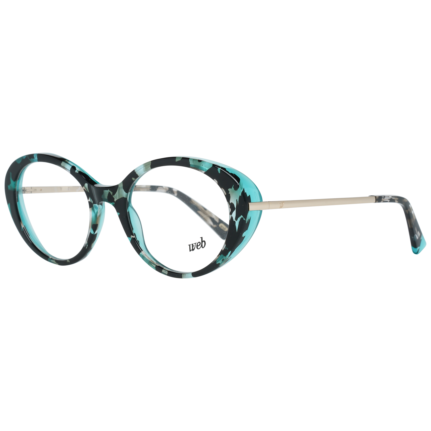Web Oval glasses in Blue with Metal frame, model Web Optical Frame WE5302 56A 51, from Burghley & Co – Luxury eyewear UK