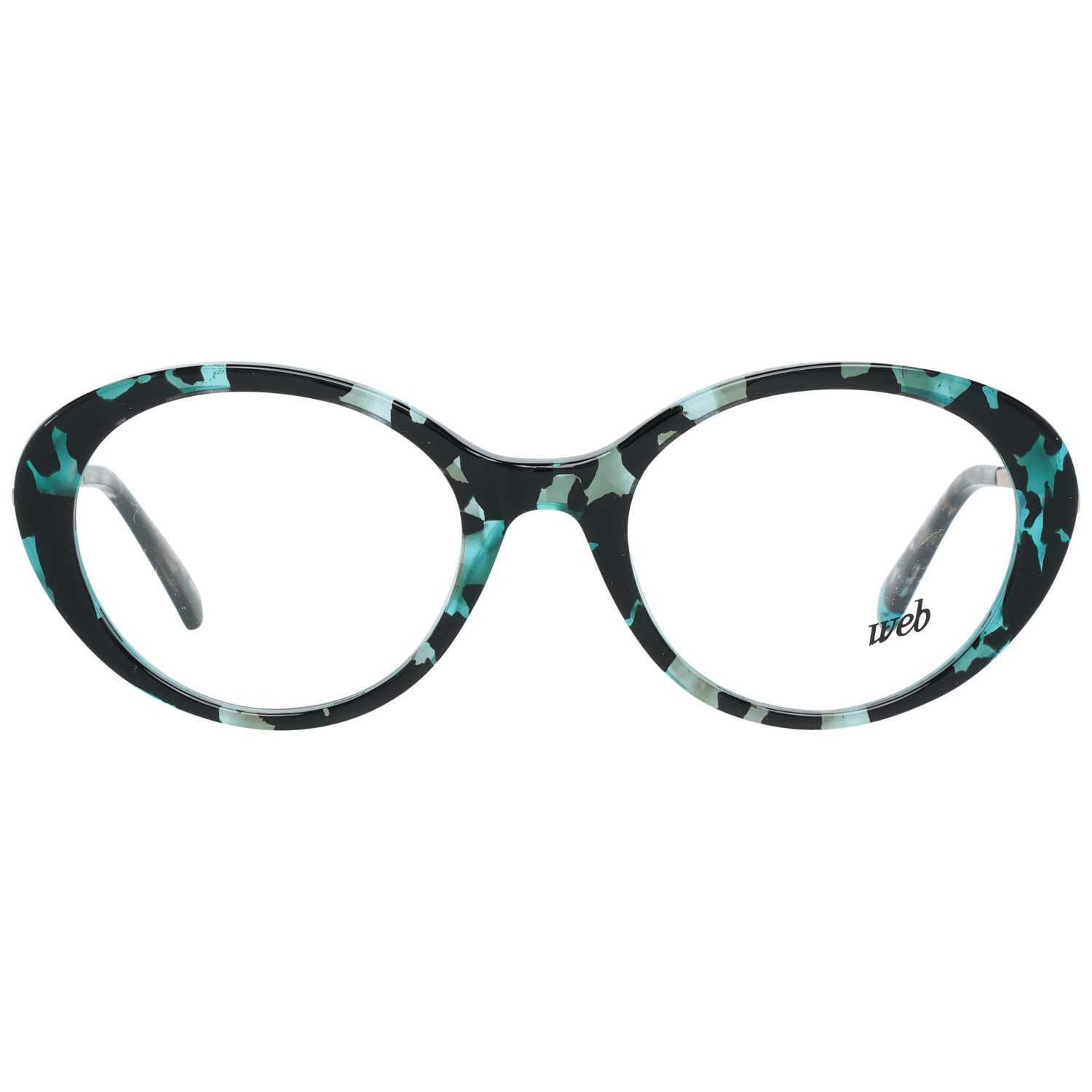 Web Oval glasses in Blue with Metal frame, model Web Optical Frame WE5302 56A 51, from Burghley & Co – Luxury eyewear UK