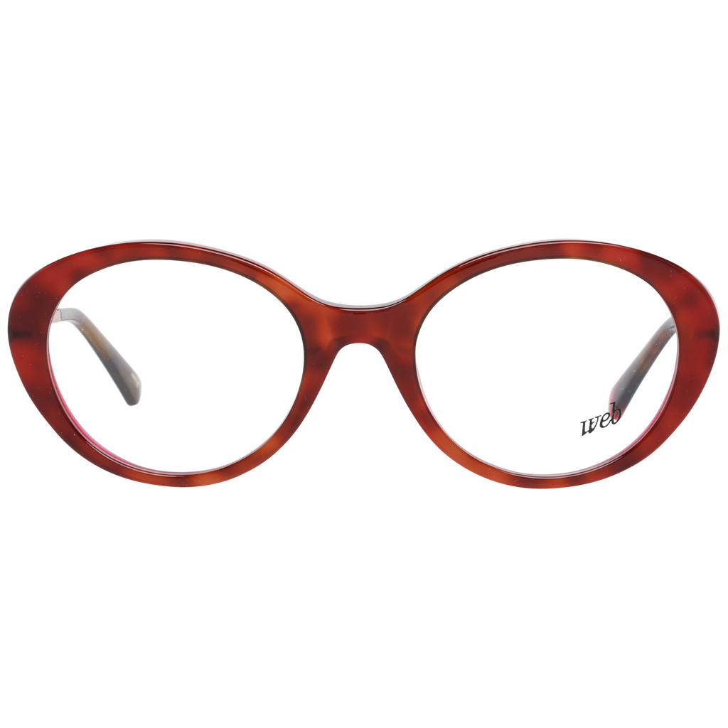 Web Oval glasses in Red with Metal frame, model Web Optical Frame WE5302 56B 51, from Burghley & Co – Luxury eyewear UK