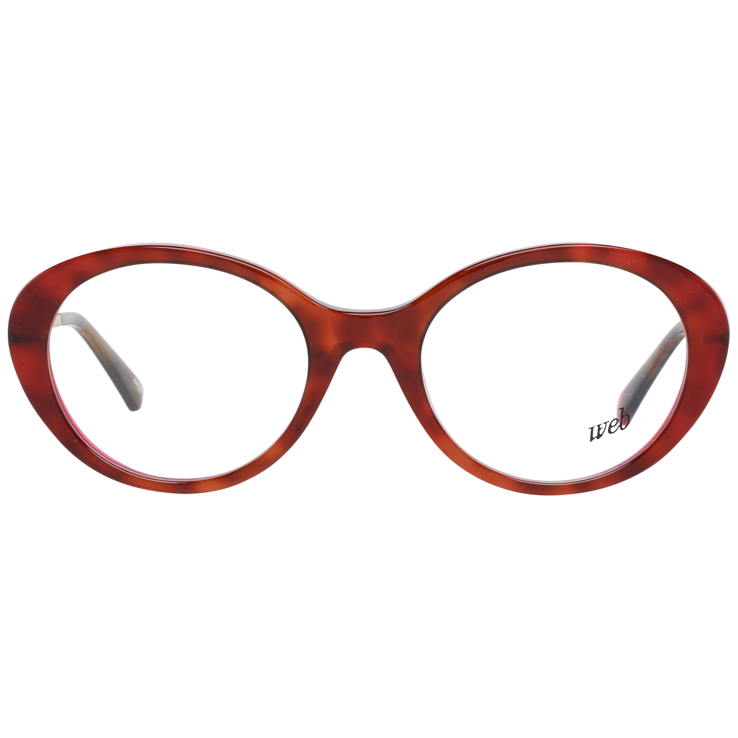 Web Oval glasses in Red with Metal frame, model Web Optical Frame WE5302 56B 51, from Burghley & Co – Luxury eyewear UK