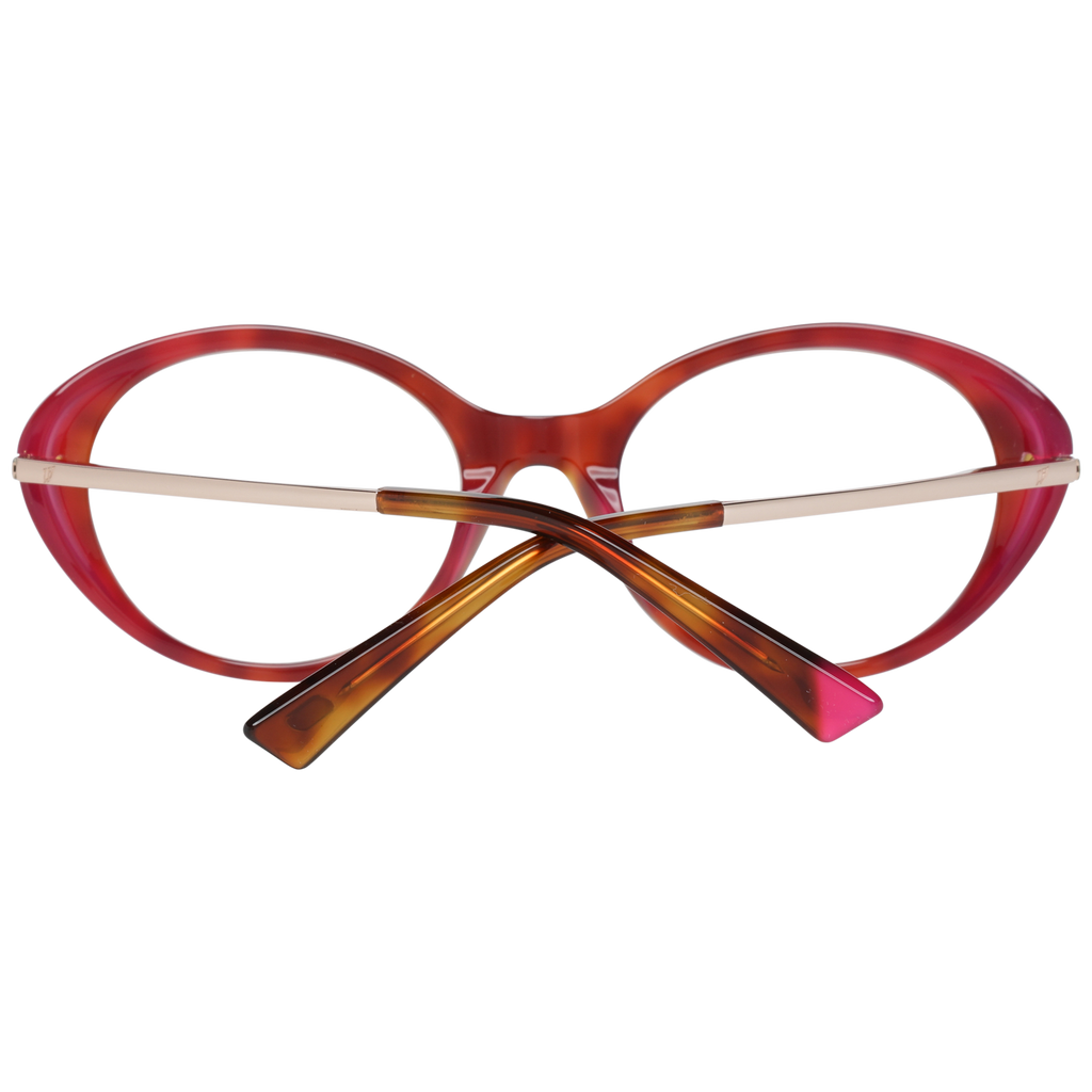 Web Oval glasses in Red with Metal frame, model Web Optical Frame WE5302 56B 51, from Burghley & Co – Luxury eyewear UK