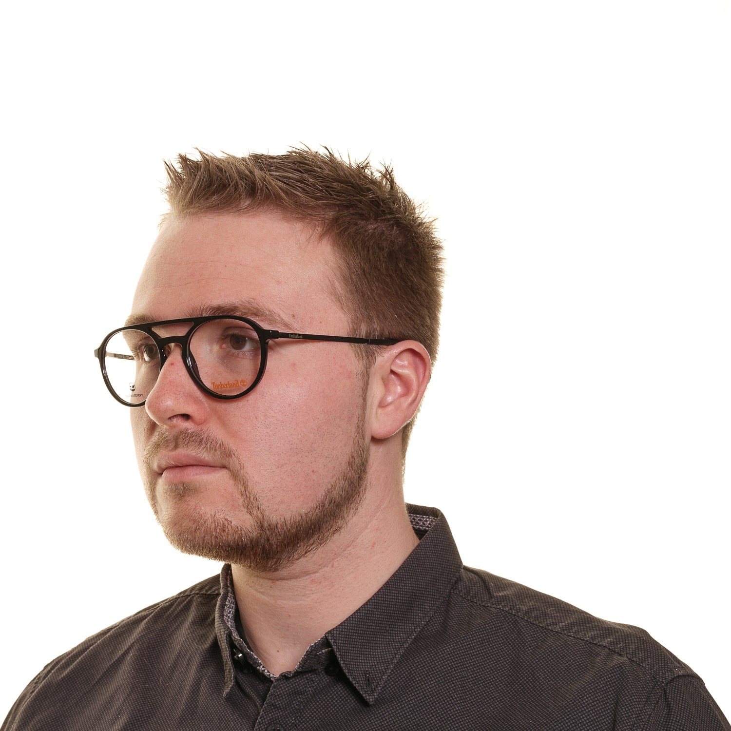 Timberland Aviator glasses in Black with Plastic frame, model Timberland Optical Frames TB1634 54001, from Burghley & Co – Luxury eyewear UK