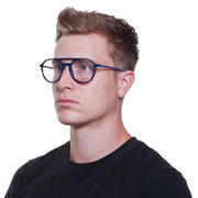 Timberland Aviator glasses in Blue with Metal frame, model Timberland Optical Frames TB1634 54090, from Burghley & Co – Luxury eyewear UK