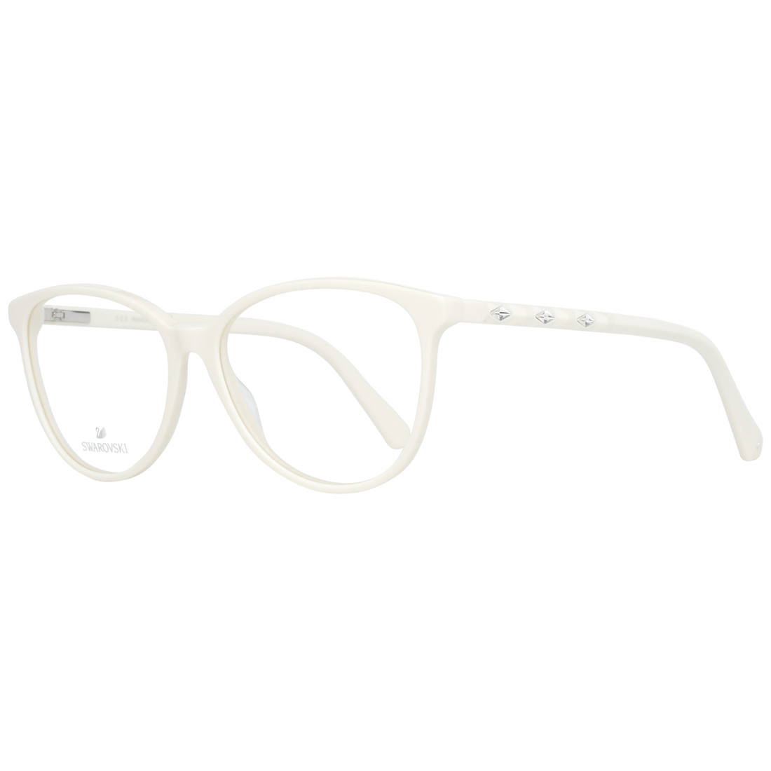 Swarovski glasses in White with Plastic frame, model Swarovski Optical Frames SK5301 54021, from Burghley & Co – Luxury eyewear UK